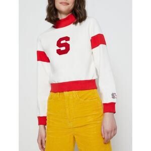 Levi's x Simpsons Letterman Sweatshirt Women's Medium Red Varsity Letter
